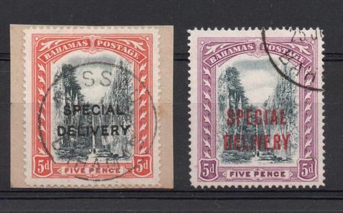 BAHAMAS SG S2 & S3 1917 , 1918 SPECIAL DELIVERY  F/U