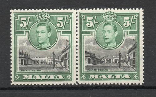MALTA SG 230a SEMAPHORE VARIETY LEFT IN A PAIR. MNH