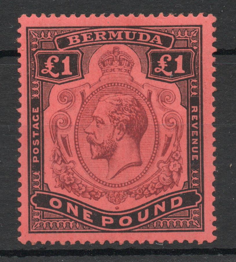 BERMUDA SG 55 1918 GV £1 VALUE. M/M