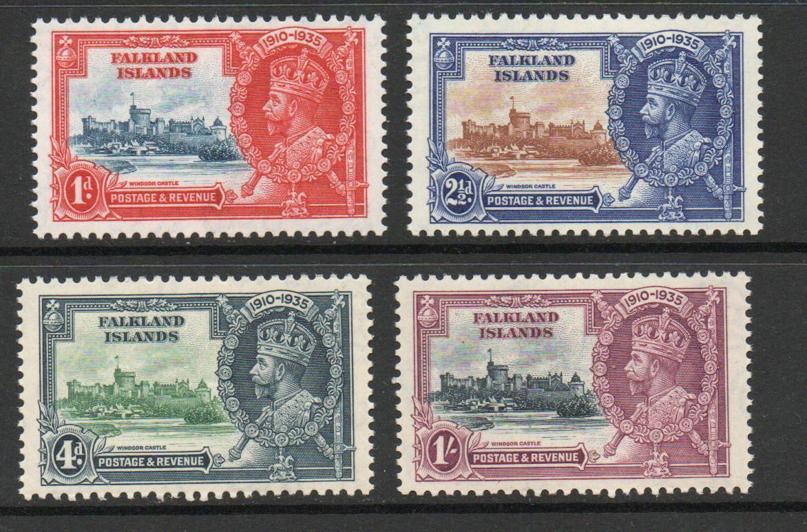 FALKLAND ISLANDS SG 139-42 GV SILVER JUBILEE MNH