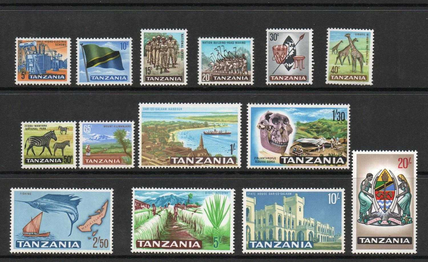 TANZANIA SG 128-41 DEFINITIVE SET MNH