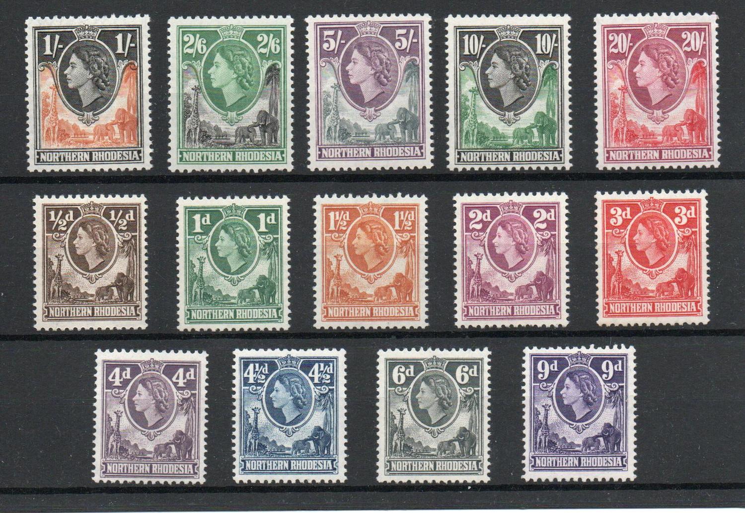 NORTHERN RHODESIA SG 61-74 MNH