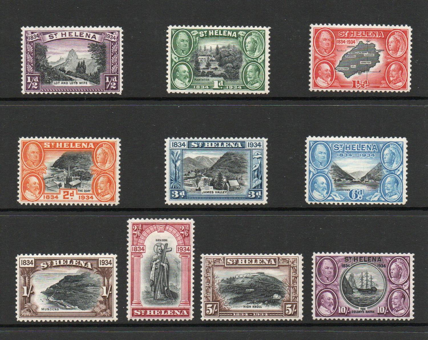 ST HELENA  SG 114-23  CENTENARY SET M/M