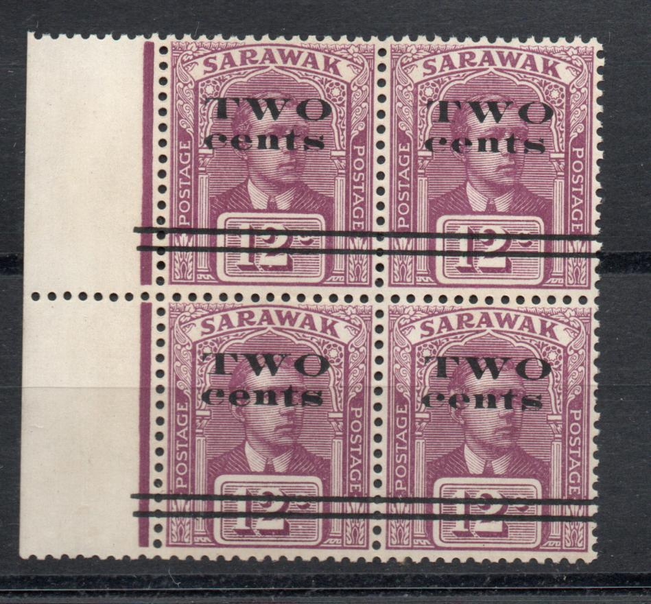 SARAWAK SG 73 2C 0N 12 C  BLOCK OF 4 MNH