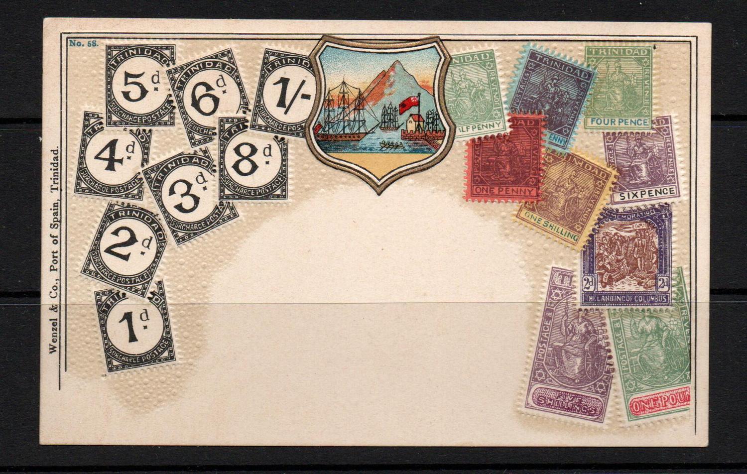 TRINIDAD STAMP POSTCARD