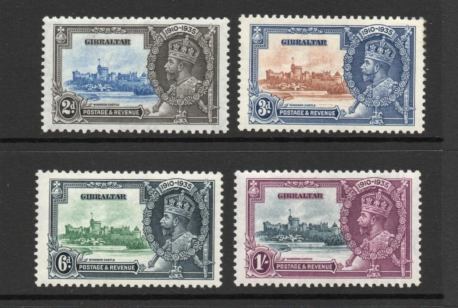 GIBRALTAR SG 114-7 GV SILVER JUBILEE SET M/M