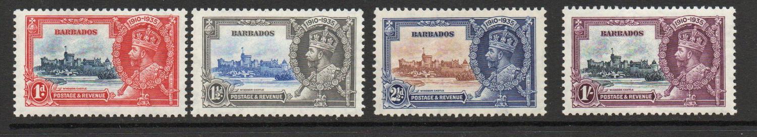 BARBADOS SG 241-4 GV SILVER JUBILEE M/M