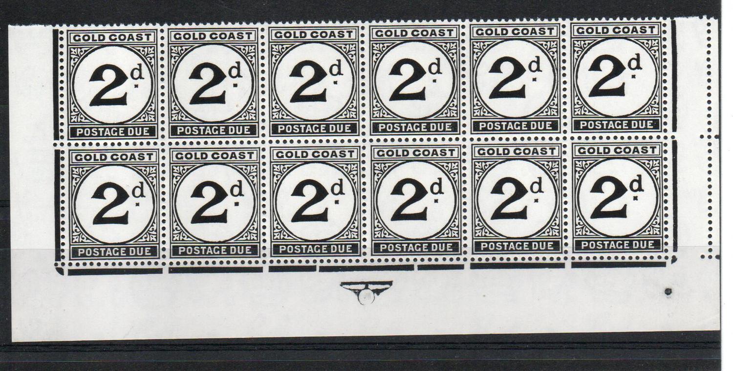 GOLD COAST SG D5 AND D5c X 2 GVI VARIETY MNH