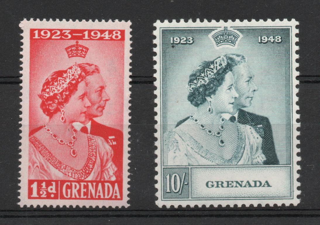 GRENADA SG 166-7 ROYAL SILVER WEDDING PAIR MNH