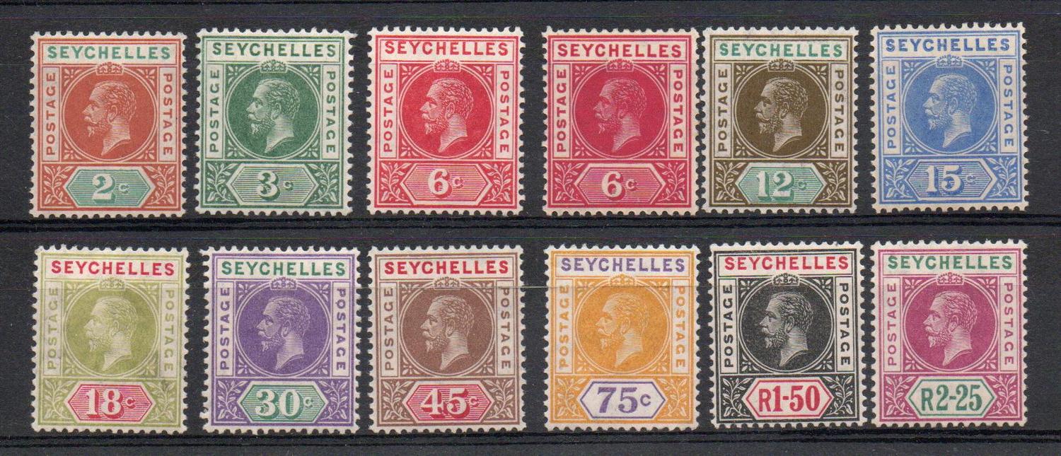 SEYCHELLES SG 71-81 + SG 73a GV M/M 