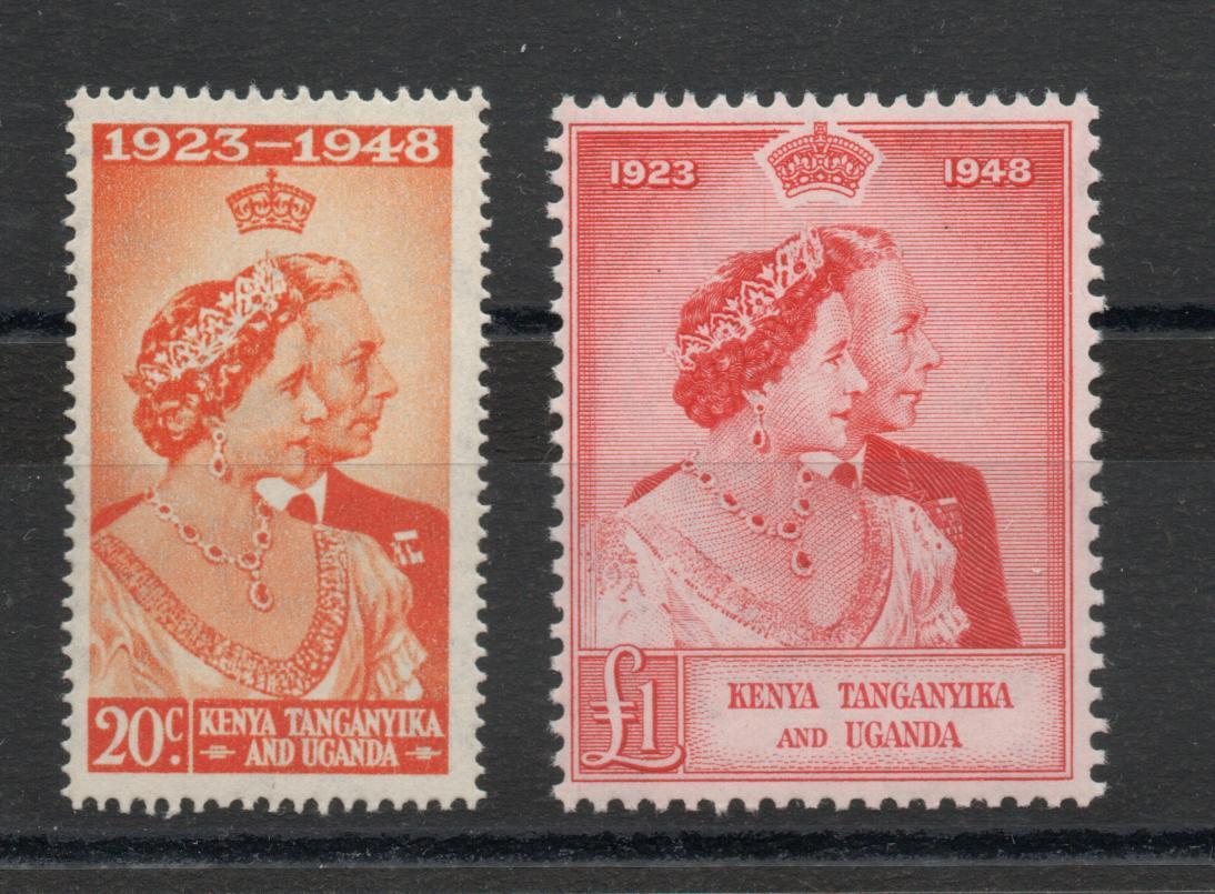 K.U.T. SG 257-8 GVI ROYAL SILVER WEDDING PAIR MNH