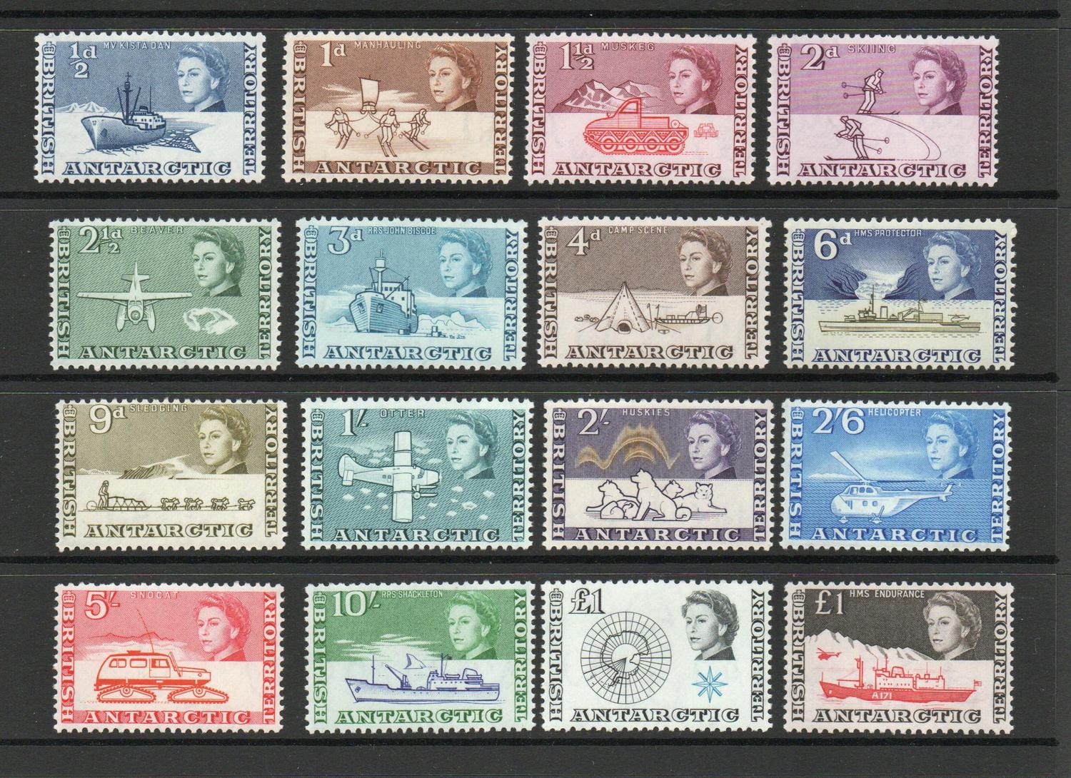 BRITISH ANTARCTIC TERRITORY SG 1-15A MNH