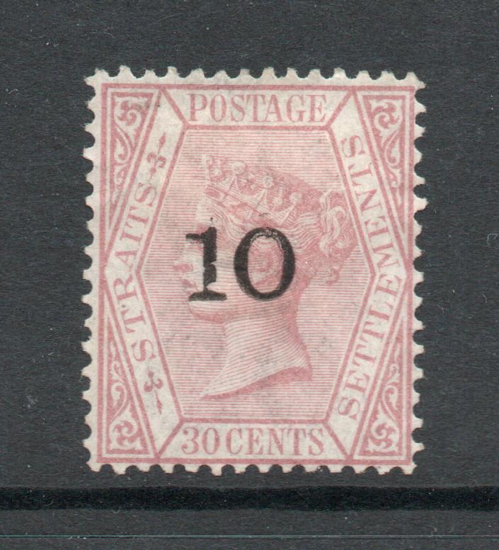 MALAYAN STRAITS SETTLEMENTS SG 34 M/M + RPS CERT.