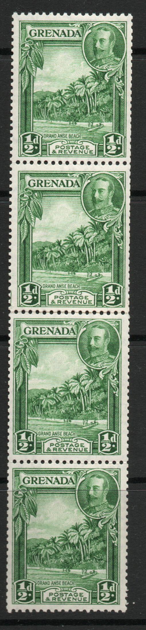 GRENADA SG 135a 1/2 d COIL JOIN STRIP MNH