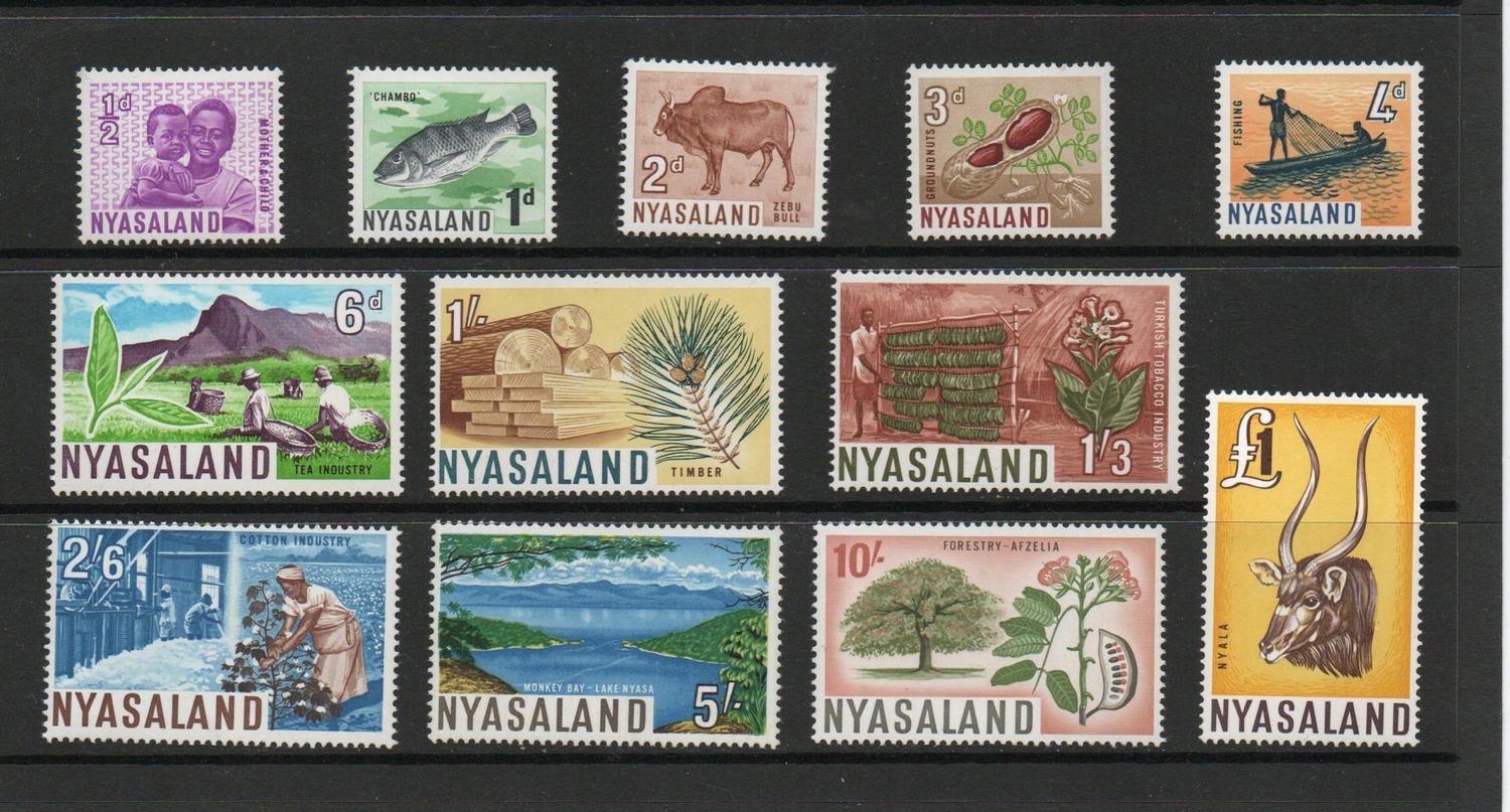 NYASALAND SG 199-210 QE II DEFINITIVE SET MNH