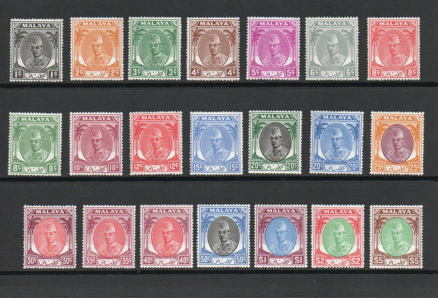 MALAYA PAHANG SGG 53-73 1950 ABU BAKAR DEFINS. MNH