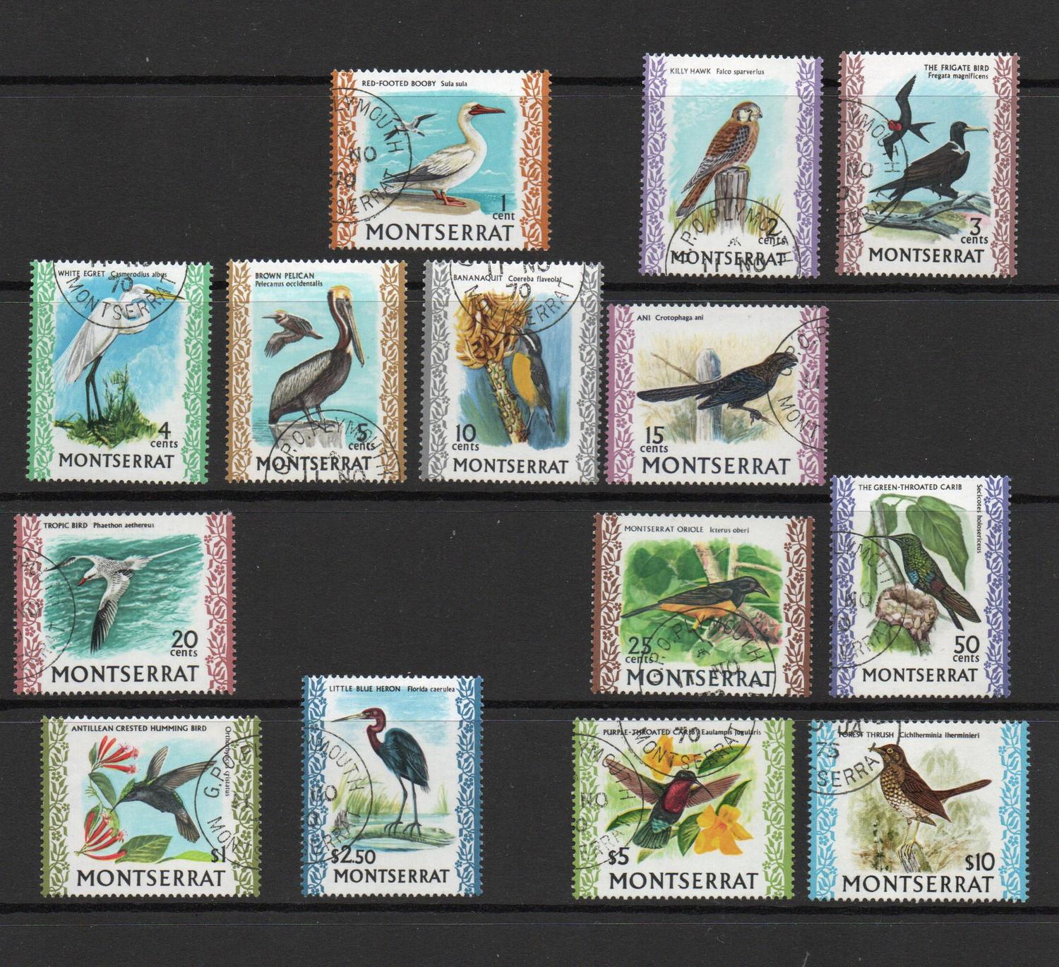 MONTSERRAT SG 242-54c FINE USEDBIRDS SET 