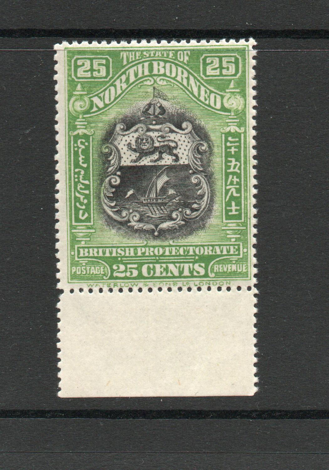 NORTH BORNEO SG 178  25 CENTS VALUE MNH