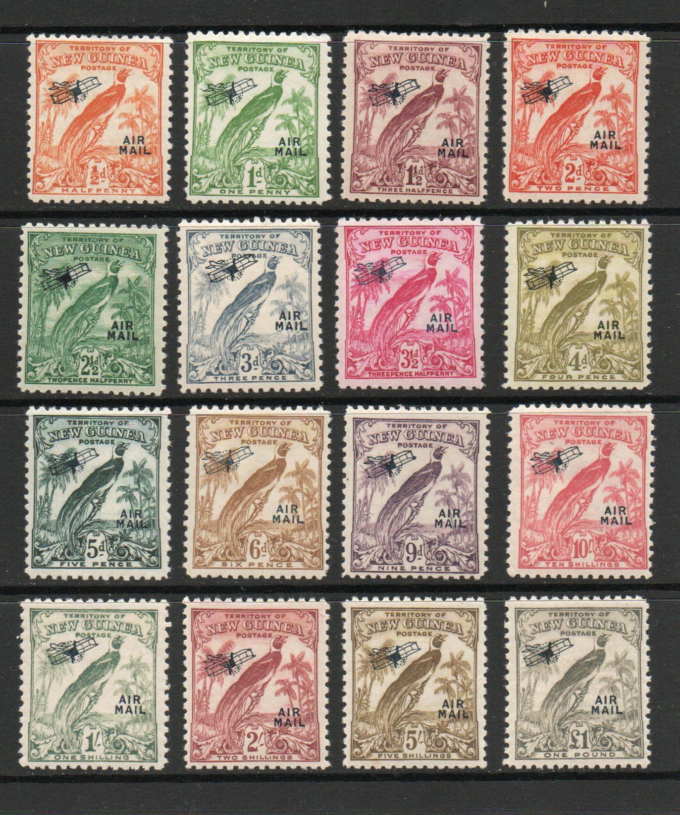 NEW GUINEA SG 190-203 AIR MAIL SET M/M