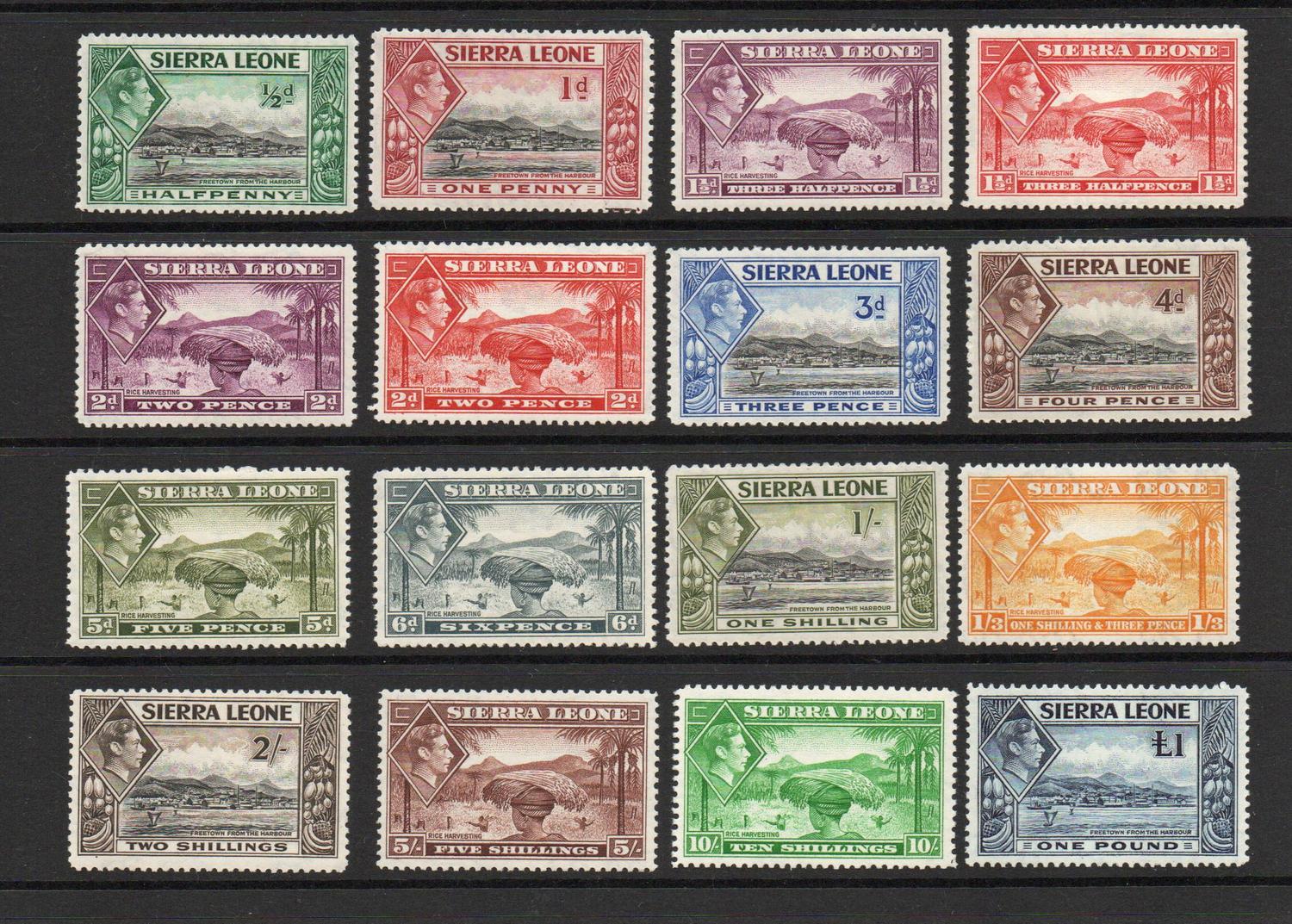 SIERRA LEONE SG 188-200 GVI SET l/M/M