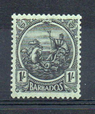 BARBADOS SG 226 1/-  SCRIPT WATERMARK MNHMNH 