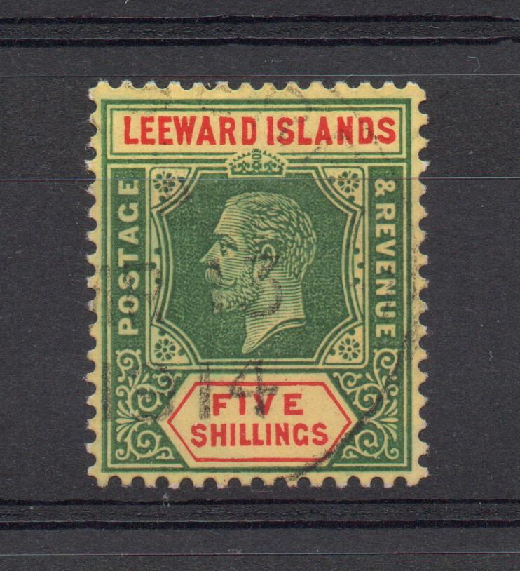 LEEWARD ISLANDS SG 57a 5/- 