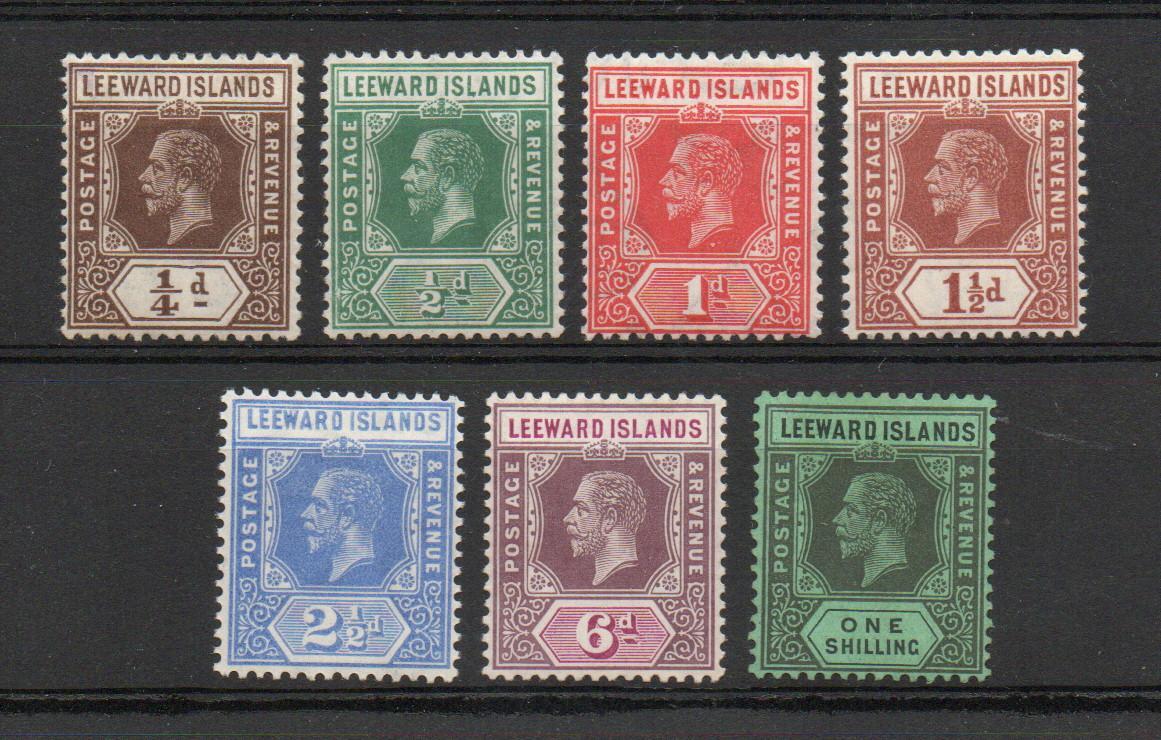 LEEWARD ISLANDS SG 81-7 GV REVERSION TO DIE I SET M/M