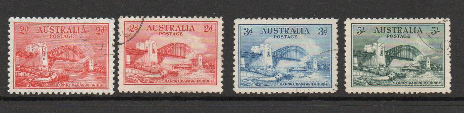 AUSTRALIA SG 141-4 SYDNEY HARBOUR BRIDGE SET FINE USED