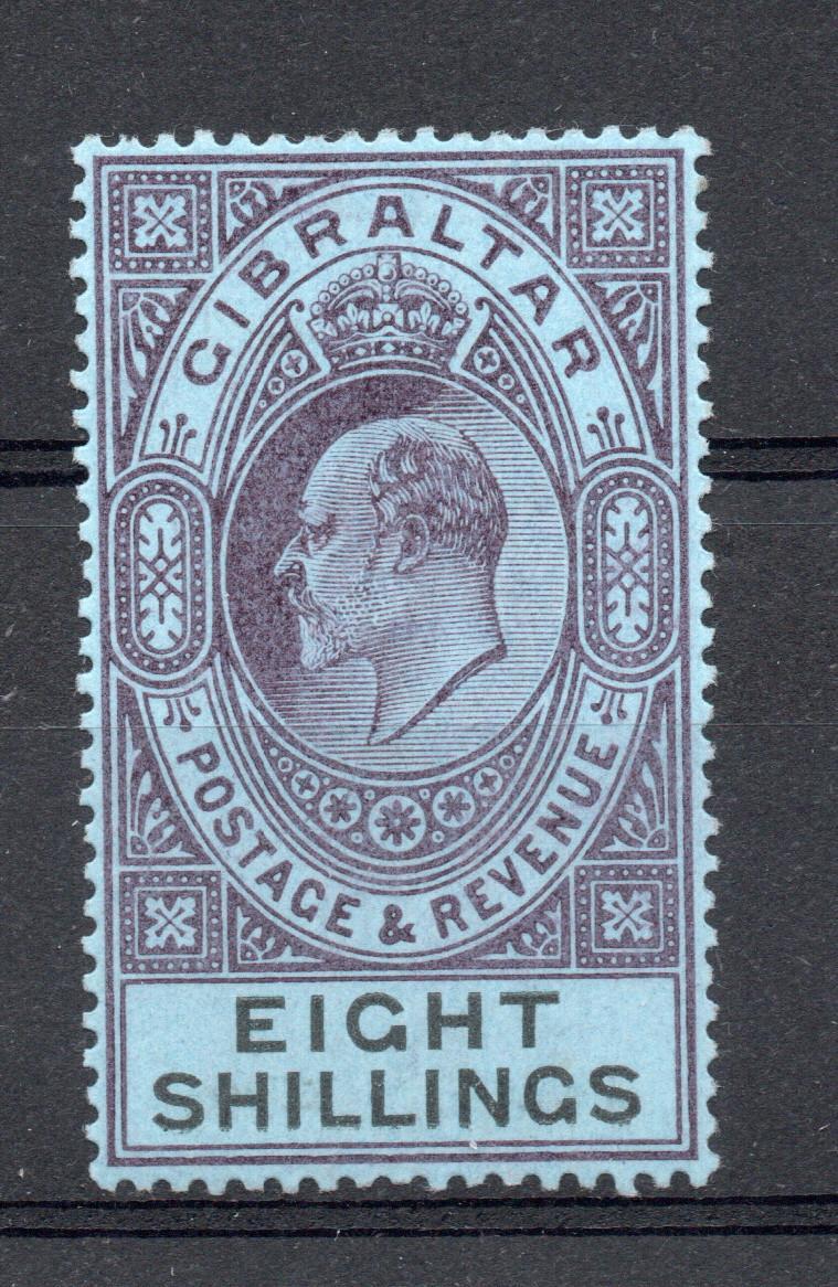 GIBRALTAR SG 54 8/- VALUE M/M