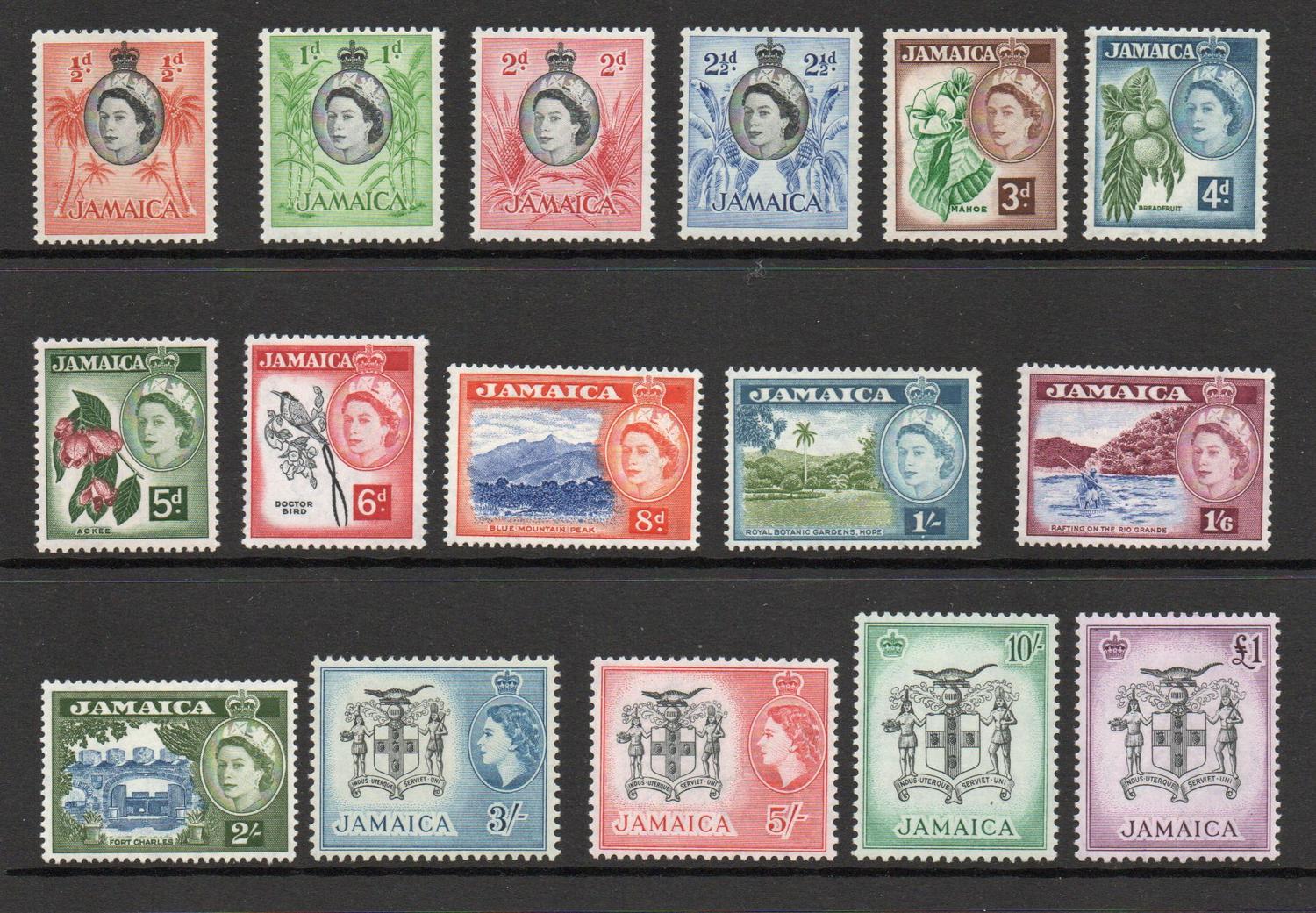 JAMAICA SG 159-74  DEFINITIVE SET MNH