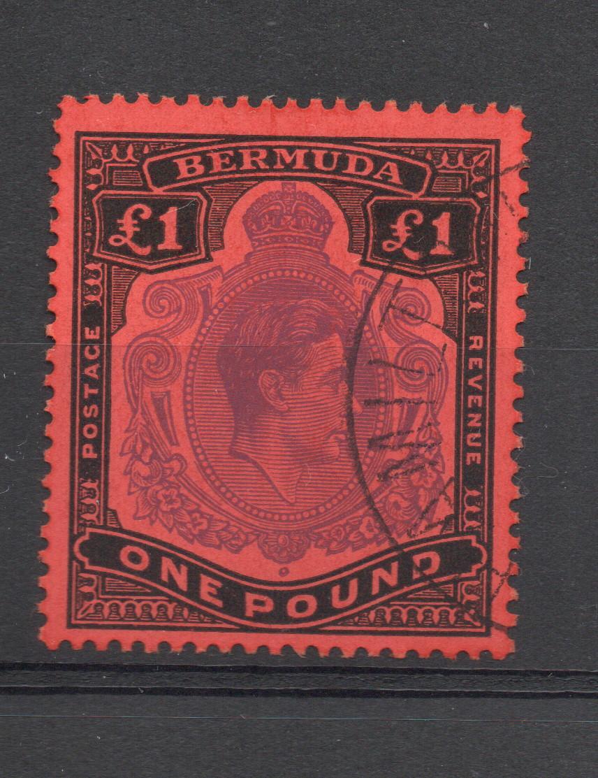 BERMUDA SG 121d  £1 PERF 13 FINE USED 