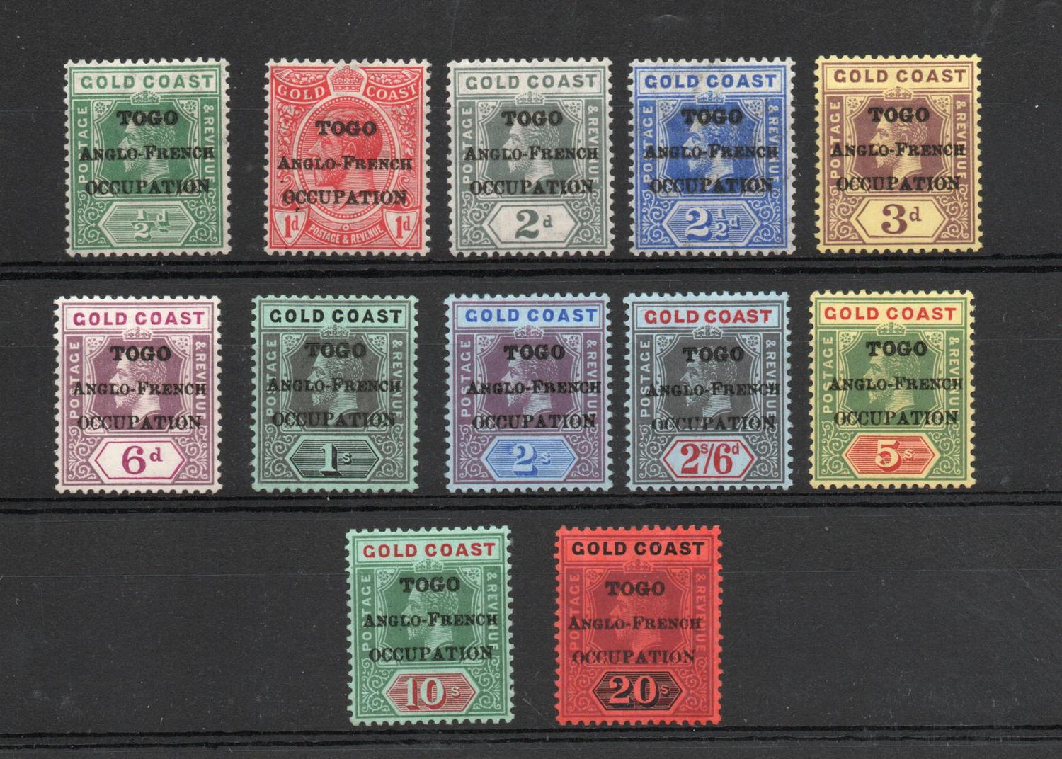 TOGO SG H47-58 ANGLO FRENCH OCCUPATION OVERPRINTS M/M