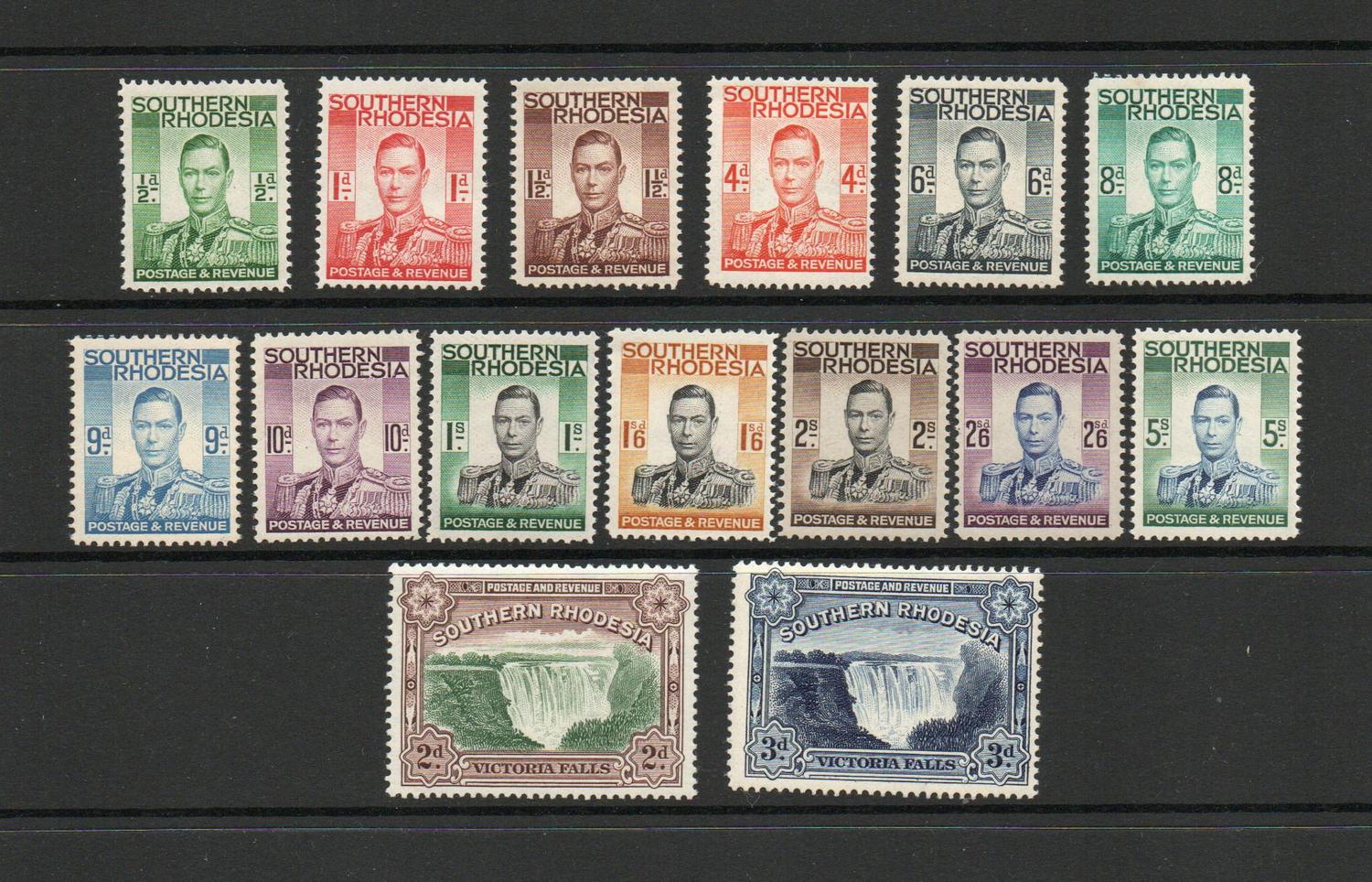 SOUTHERN RHODESIA SG 40-52 + SG 35 + 35b MNH