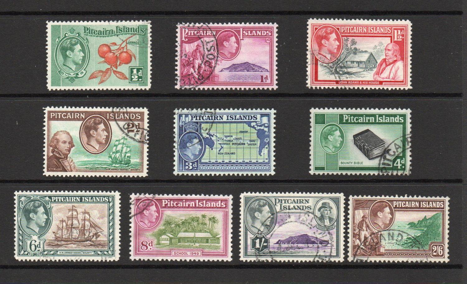 PITCAIRN ISLANDS SG 1-8 GVI DEFINITIVE SET FINE USED 