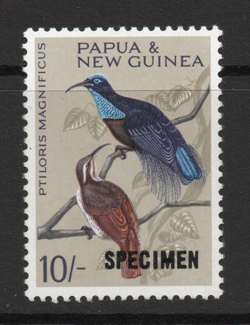 PAPUA SG 71a 10/- RIFLEBIRD 