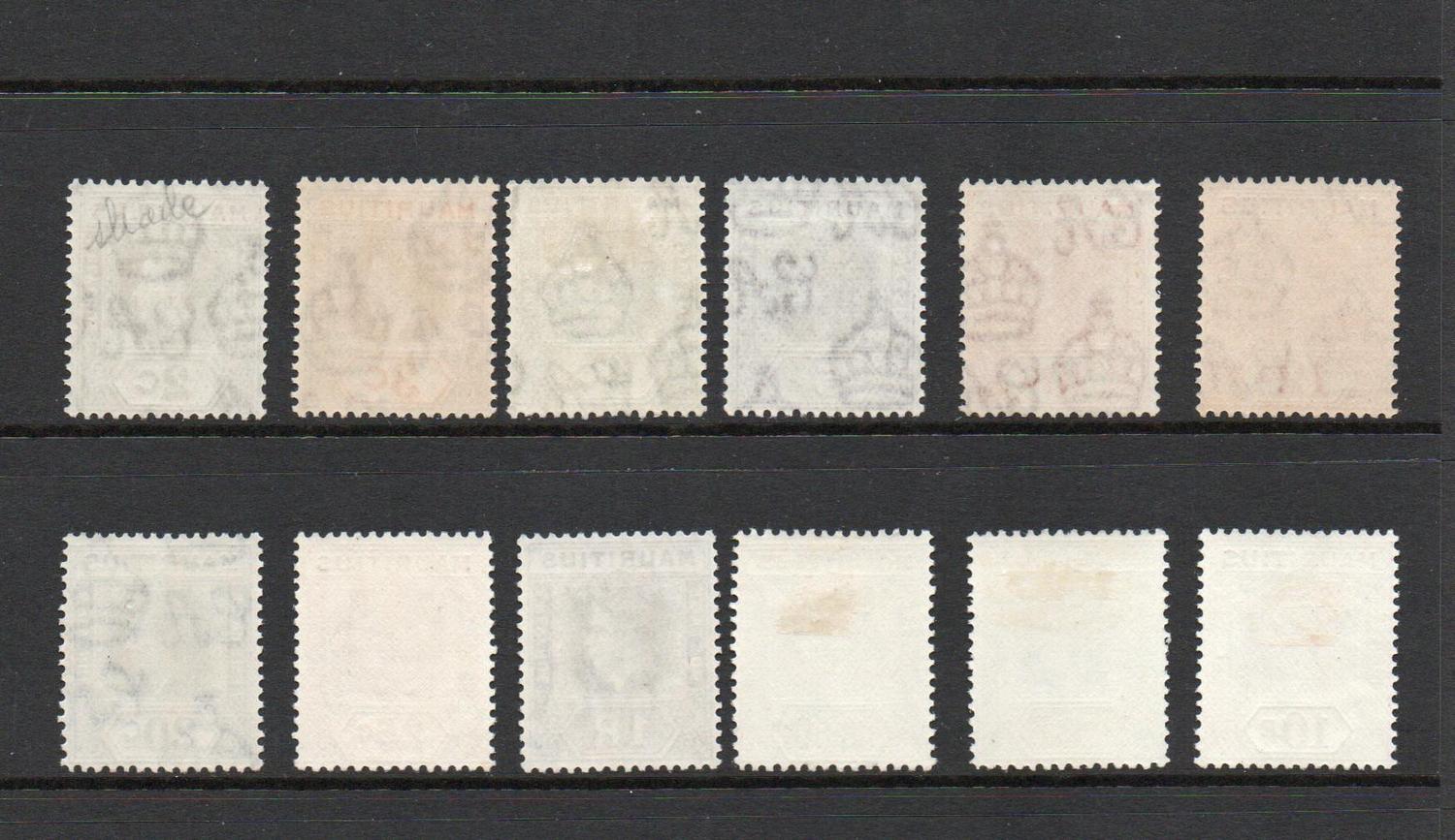 MAURITIUS SG 252-63a GVI DEFINITIVE SET M/M