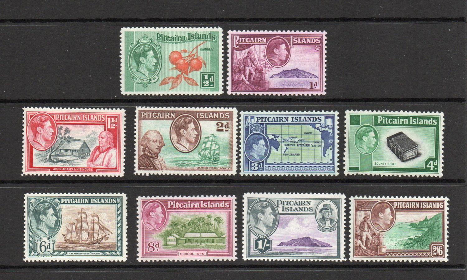 PITCAIRN ISLANDS SG 1-8 GVI DEFINITIVE SET M/M