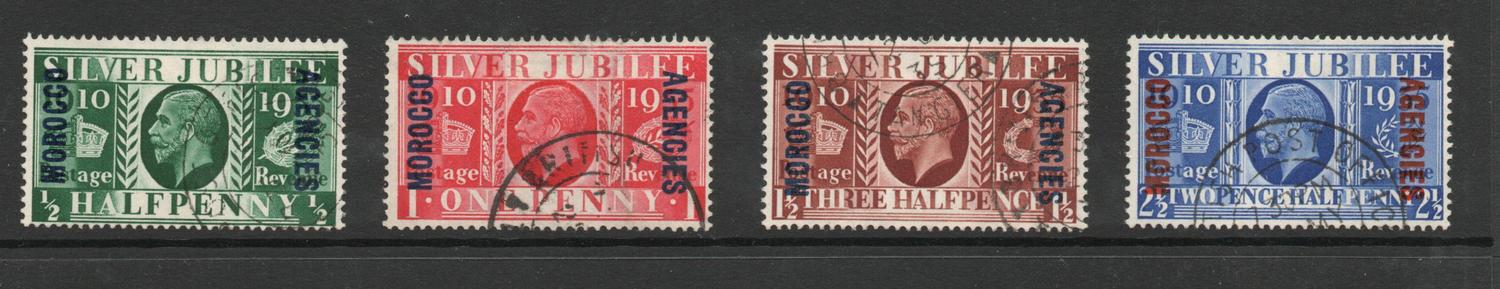 MOROCCO AGENCIES BRITISH SG 62-65 GV SILVER JUBILEE FINE USED