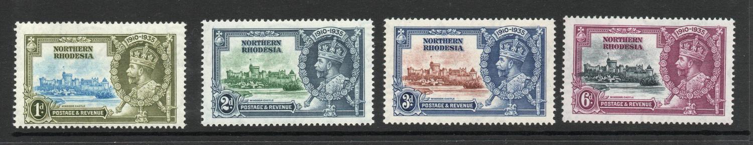 NORTHERN RHODESIA SG 18-21 GV SILVER JUBILEE MNH