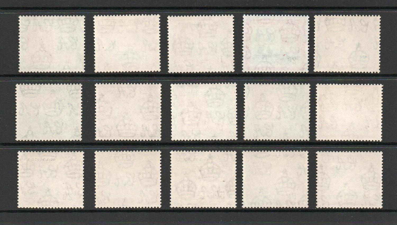 GAMBIA SG 171-85 QE EII DEFINITIVE SET MNH