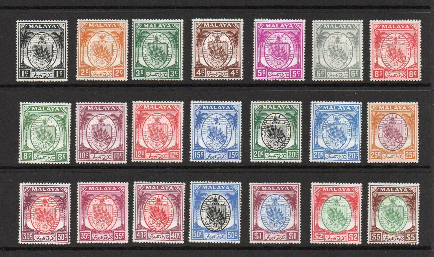 NEGRI SEMBILAN SG 42-62 GVI DEFINITIVE SET MNH