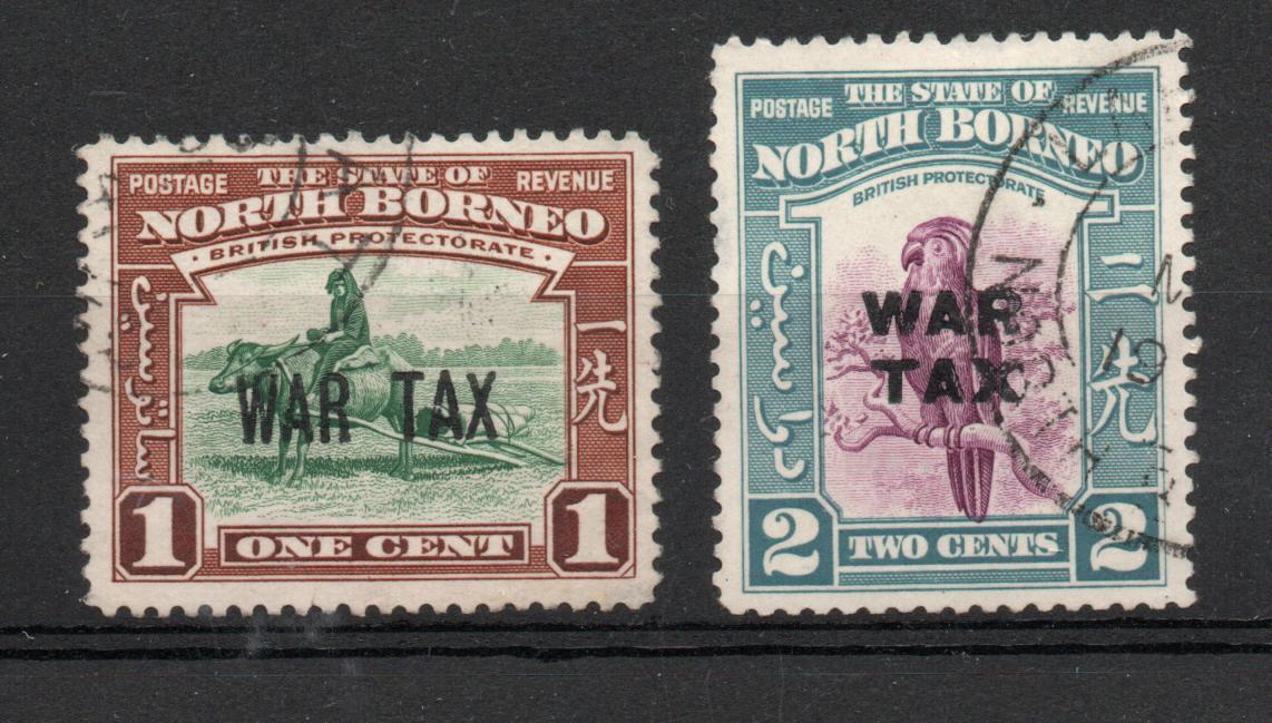 NORTH BORNEO SG 318-19 WAR TAX  FINE USED