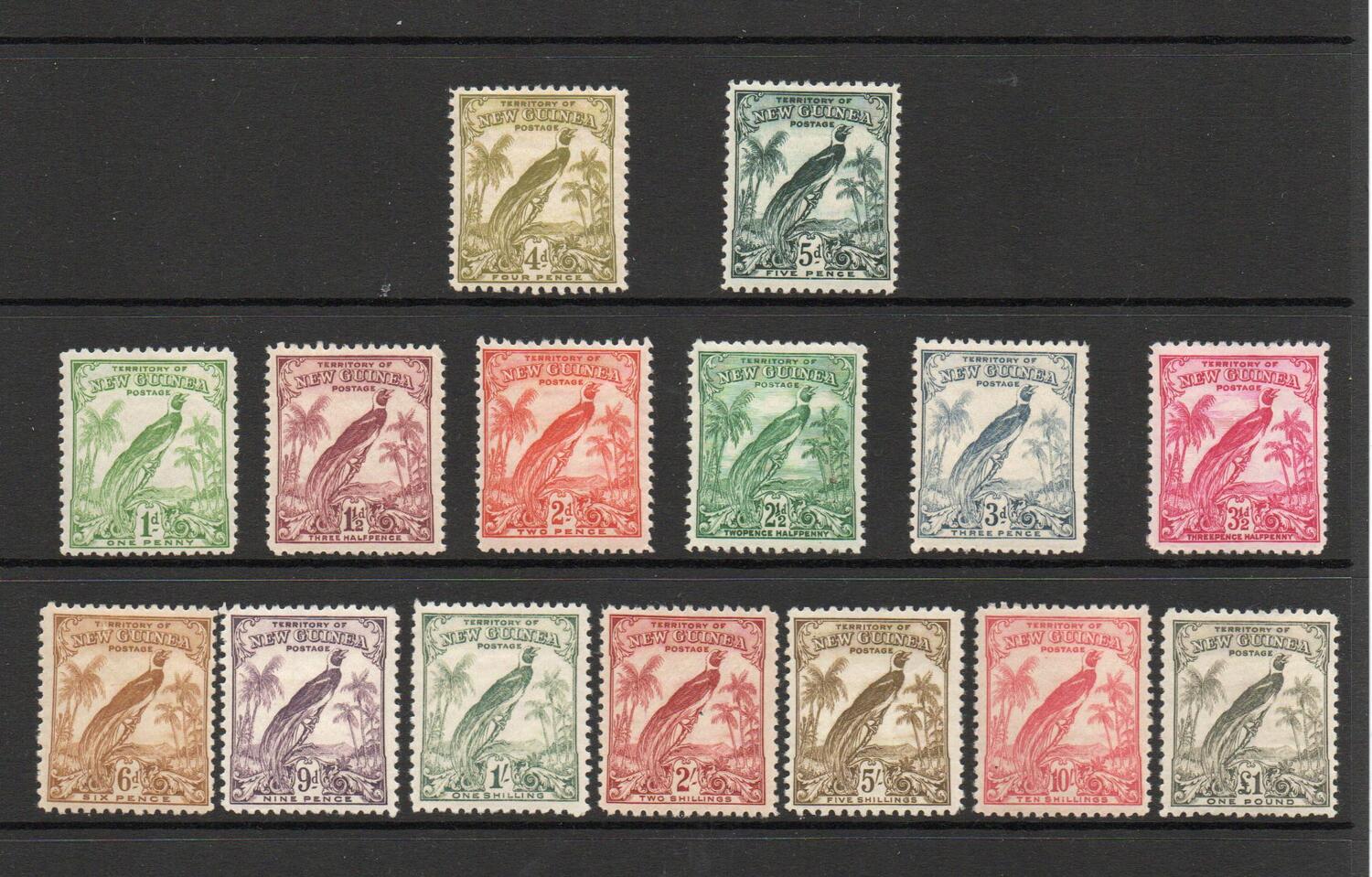 NEW GUINEA SG 177-89 BIRD OF PARADISE SET M/M