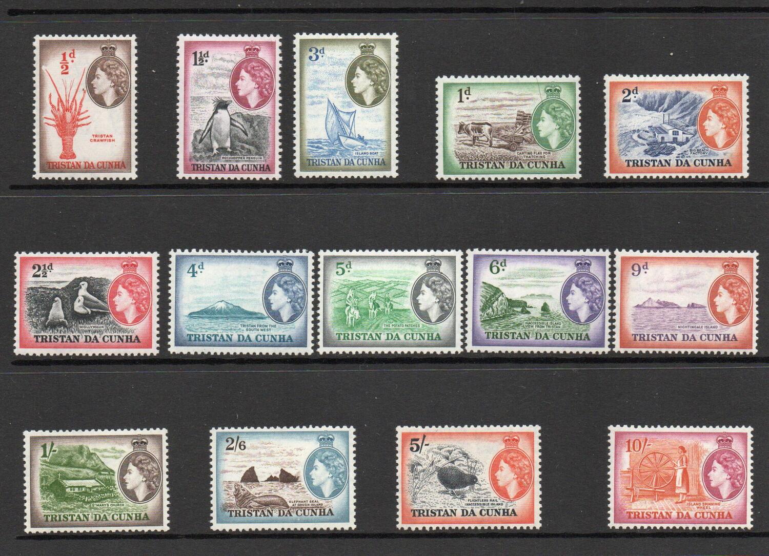 TRISTAN DA CUNHA SG 14-27 1ST QEII SET MNH