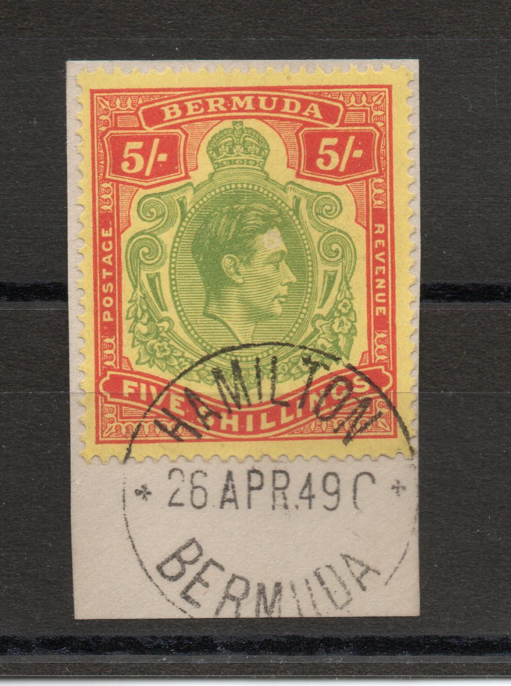 BERMUDA SG 118e GVI 5/- FINE USED