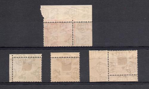 MALAYA TRENGGANU SG D1-4 GVI POSTAGE DUES SET M/M