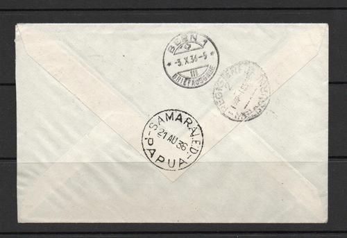 PAPUA REGISTERED COVER TO SWITZERLAND