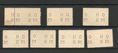 CANADA SG O153-O159 PEACE SET PERFORATED 