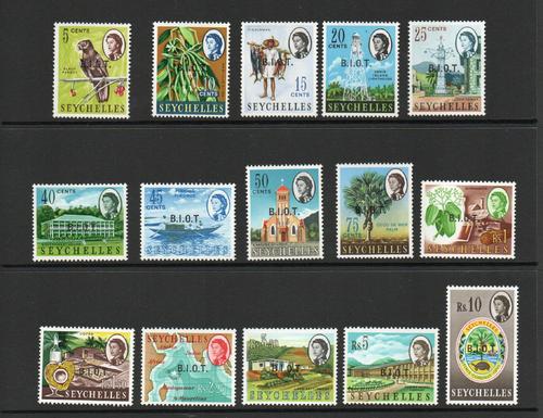 BRITISH INDIAN OCEAN TERRITORY SG 1-15 SET MNH