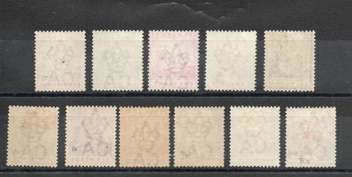 BARBADOS SG 105-15 SEAL OF THE COLONY SET M/M